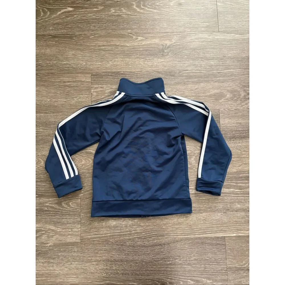 Adidas Full Zip Navy Blue Active/Casual Track Jacket Size 6T